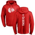 Chicago Blackhawks #17 Lance Bouma Red One Color Backer Pullover Hoodie