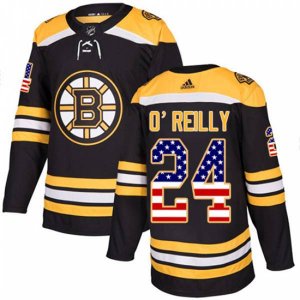 Boston Bruins #24 Terry O\'Reilly Authentic Black USA Flag Fashion NHL Jersey