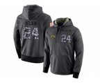 Jacksonville Jaguars #24 T.J. Yeldon Stitched Black Anthracite Salute to Service Player Performance Hoodie