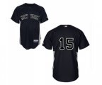 New York Yankees #15 Thurman Munson Authentic Black Baseball Jersey