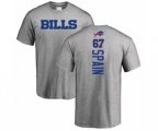 Buffalo Bills #67 Quinton Spain Ash Backer T-Shirt