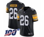 Pittsburgh Steelers #26 Rod Woodson Black Alternate Vapor Untouchable Limited Player 100th Season Football Jersey