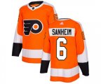 Adidas Philadelphia Flyers #6 Travis Sanheim Premier Orange Home NHL Jersey