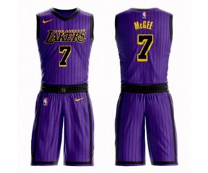 Los Angeles Lakers #7 JaVale McGee Authentic Purple Basketball Suit Jersey - City Edition