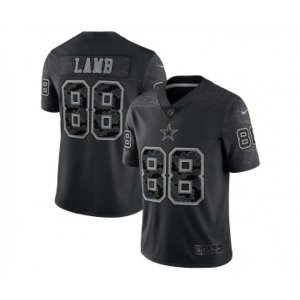 Dallas Cowboys #88 CeeDee Lamb Black Reflective Limited Stitched Football Jersey