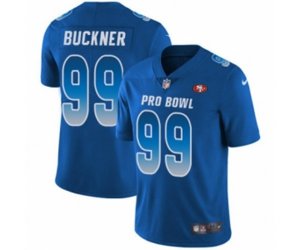 San Francisco 49ers #99 DeForest Buckner Limited Royal Blue NFC 2019 Pro Bowl Football Jersey