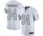 Oakland Raiders #94 Eddie Vanderdoes Elite White Rush Vapor Untouchable Football Jersey