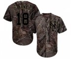 New York Mets #18 Travis d'Arnaud Authentic Camo Realtree Collection Flex Base Baseball Jersey