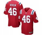 New England Patriots #46 James Develin Game Red Alternate Football Jersey