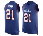 Buffalo Bills #21 Jordan Poyer Limited Royal Blue Player Name & Number Tank Top Football Jersey