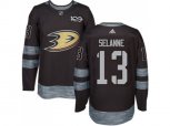 Anaheim Ducks #13 Teemu Selanne Black 1917-2017 100th Anniversary Stitched NHL Jersey