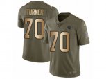 Carolina Panthers #70 Trai Turner Limited Olive Gold 2017 Salute to Service NFL Jersey