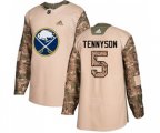 Adidas Buffalo Sabres #5 Matt Tennyson Authentic Camo Veterans Day Practice NHL Jersey