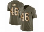 Baltimore Ravens #46 Morgan Cox Limited Olive Gold Salute to Service NFL Jersey