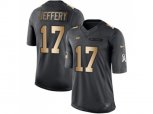 Philadelphia Eagles #17 Alshon Jeffery Black Stitched NFL Limited Gold Salute To Service Jersey