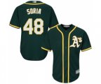 Oakland Athletics #48 Joakim Soria Replica Green Alternate 1 Cool Base Baseball Jersey