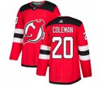 New Jersey Devils #20 Blake Coleman Authentic Red Home Hockey Jersey
