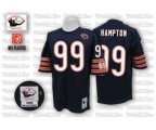 Mitchell and Ness Chicago Bears #99 Dan Hampton Blue Team Color Big Number with Bear Patch Authentic Throwback Football