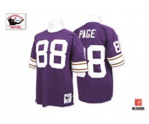 Minnesota Vikings #88 Alan Page Purple Team Color Authentic Throwback Football Jersey