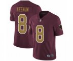 Washington Redskins #8 Case Keenum Burgundy Red Gold Number Alternate 80TH Anniversary Vapor Untouchable Limited Player Football Jersey