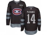 Montreal Canadiens #14 Tomas Plekanec Black 1917-2017 100th Anniversary Stitched NHL Jersey