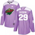 Minnesota Wild #29 Greg Pateryn Authentic Purple Fights Cancer Practice NHL Jersey