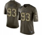 New England Patriots #93 Lawrence Guy Elite Green Salute to Service Football Jersey