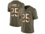 Denver Broncos #25 Chris Harris Jr Limited Olive Gold 2017 Salute to Service NFL Jersey