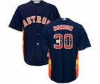 Houston Astros #30 Hector Rondon Authentic Navy Blue Team Logo Fashion Cool Base MLB Jersey