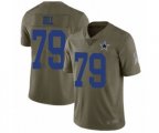 Dallas Cowboys #79 Trysten Hill Limited Olive 2017 Salute to Service Football Jersey