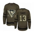 Pittsburgh Penguins #13 Brandon Tanev Authentic Green Salute to Service Hockey Jersey