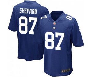 New York Giants #87 Sterling Shepard Game Royal Blue Team Color Football Jersey