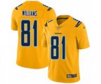 Los Angeles Chargers #81 Mike Williams Limited Gold Inverted Legend Football Jersey