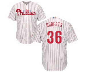 Philadelphia Phillies #36 Robin Roberts Replica White Red Strip Home Cool Base Baseball Jersey