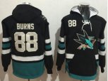 San Jose Sharks #88 Brent Burns Black Name & Number Pullover NHL Hoodie