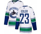 Vancouver Canucks #23 Alexander Edler White Road Stitched Hockey Jersey