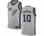 San Antonio Spurs #10 Dennis Rodman Swingman Silver Alternate NBA Jersey Statement Edition