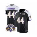 Baltimore Ravens #44 Marlon Humphrey Black White 2023 F.U.S.E Throwback Vapor Limited Stitched Jersey