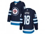 Winnipeg Jets #18 Bryan Little Navy Blue Home Authentic Stitched NHL Jersey