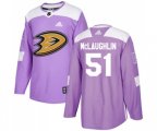 Anaheim Ducks #51 Blake McLaughlin Authentic Purple Fights Cancer Practice Hockey Jersey
