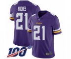Minnesota Vikings #21 Mike Hughes Purple Team Color Vapor Untouchable Limited Player 100th Season Football Jersey