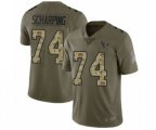 Houston Texans #74 Max Scharping Limited Olive Camo 2017 Salute to Service Football Jersey