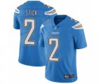 Los Angeles Chargers #2 Easton Stick Electric Blue Alternate Vapor Untouchable Limited Player Football Jersey