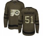 Adidas Philadelphia Flyers #51 Cole Bardreau Authentic Green Salute to Service NHL Jersey