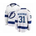 Tampa Bay Lightning #31 Scott Wedgewood Fanatics Branded White Away Breakaway Hockey Jersey
