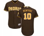 San Diego Padres #10 Hunter Renfroe Brown Alternate Flex Base Authentic Collection MLB Jersey