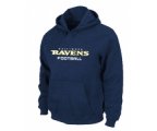 Baltimore Ravens Authentic font Pullover Hoodie D.Blue