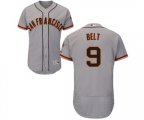 San Francisco Giants #9 Brandon Belt Grey Road Flex Base Authentic Collection Baseball Jersey