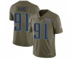 Tennessee Titans #91 Cameron Wake Limited Olive 2017 Salute to Service Football Jersey