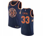 New York Knicks #33 Patrick Ewing Swingman Navy Blue NBA Jersey - City Edition
